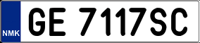 Trailer License Plate